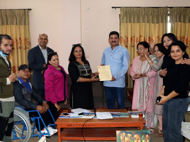 Nepal disabled Women Association drew the attention of  FNJ  for disability-friendly information.