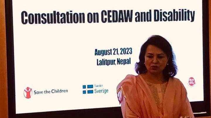 Bandana Rana, A member of CEDAW committee under UN, delivering information about CEDAW