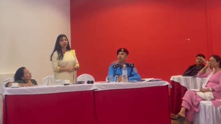 Deputy Mayor of KMC delivering her speech