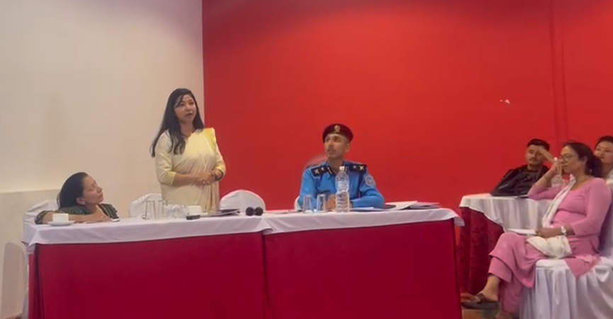 Deputy Mayor of KMC delivering her speech