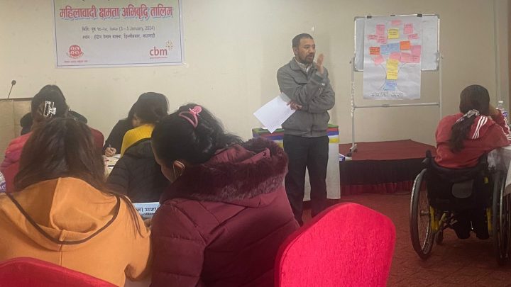 Sanjog Thakuri Facilitating the session