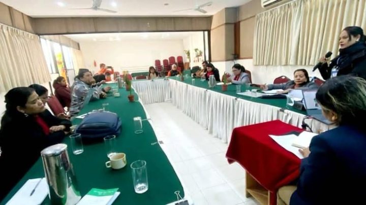 Tika Dahal briefing the objective of the advocacy meeting