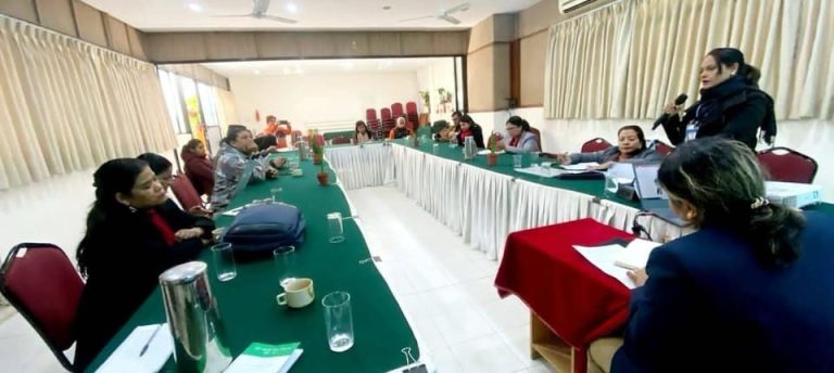 Tika Dahal briefing the objective of the advocacy meeting